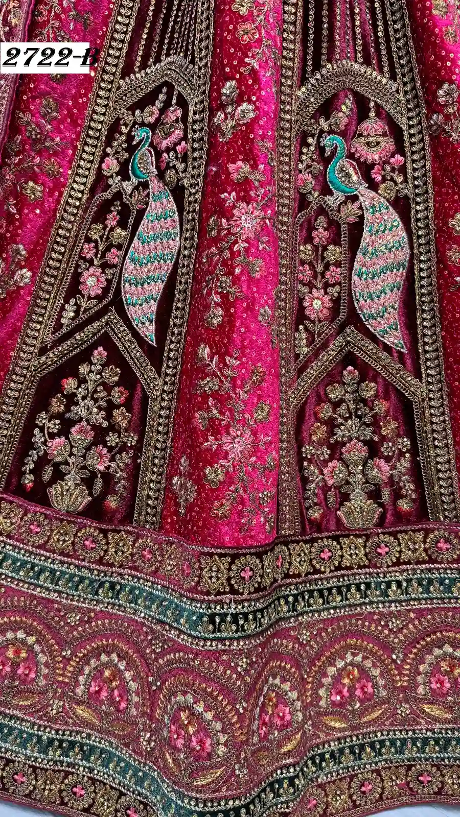 Anjani Art 2722A To 2722C Velvet Wholesale Lehenga Catalog — Wholesale Lehenga, MPA wholesale from Surat — Photo 2